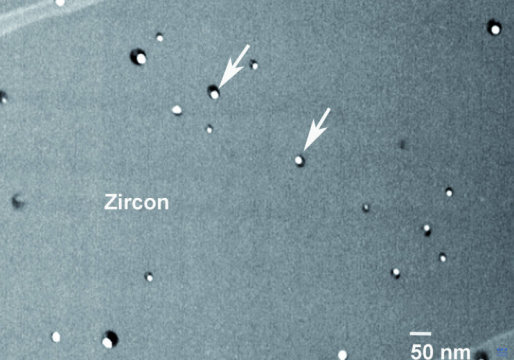 ziron with lead nanospheres