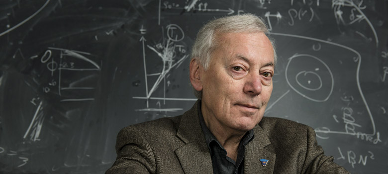 01/21/2016 - Medford/Somerville, Mass. - Alexander Vilenkin, Professor of Physics and Astronomy, poses for a photograph on January 21, 2016. (Alonso Nichols/Tufts University)